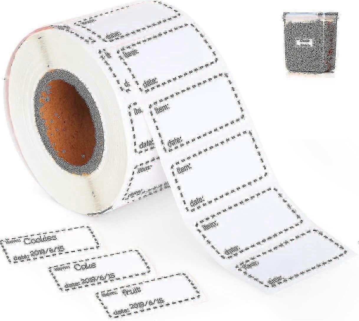 Pack Of 1000 Removable And Waterproof Self-adhesive Freezer Labels 50 X 25 Mm White And Red