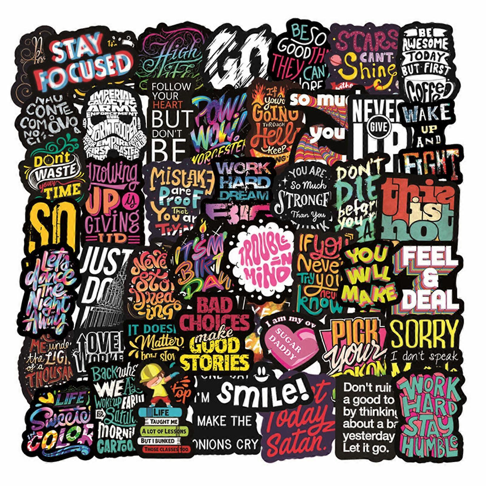 Motivational Graffiti Stickers Waterproof Durable