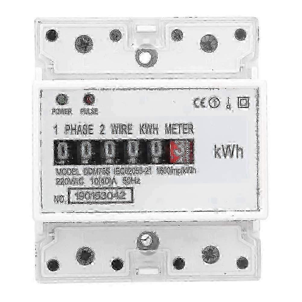 Single Phase 4P LED DIN Rail Energy Consumption kWh Meter with Power Wattmeter
