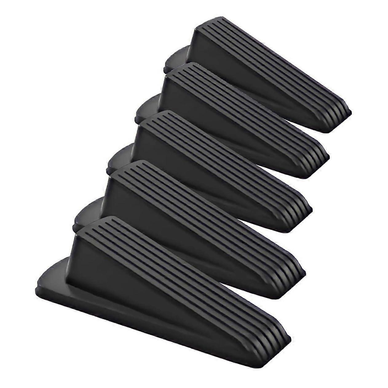 5Pcs Non S Rubber Door Stoppers Door Buffers for Home Use Design Wedge for Tile and Floors Slip Base for Maximum Grip