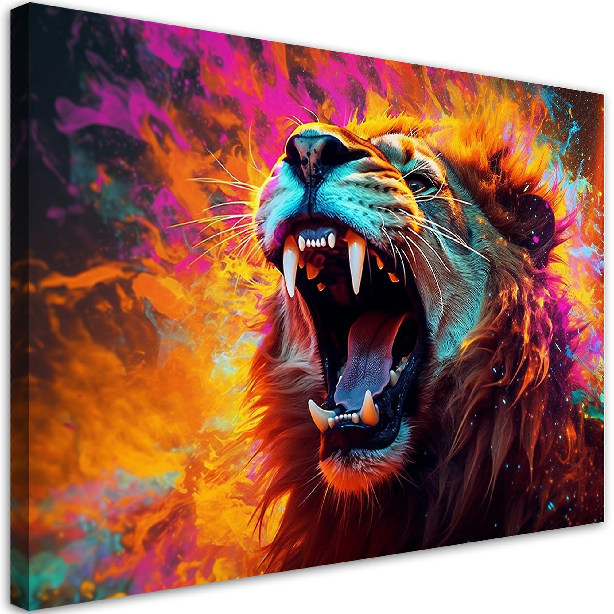 Lienzo, Lion's Roar Abstract - 60x40