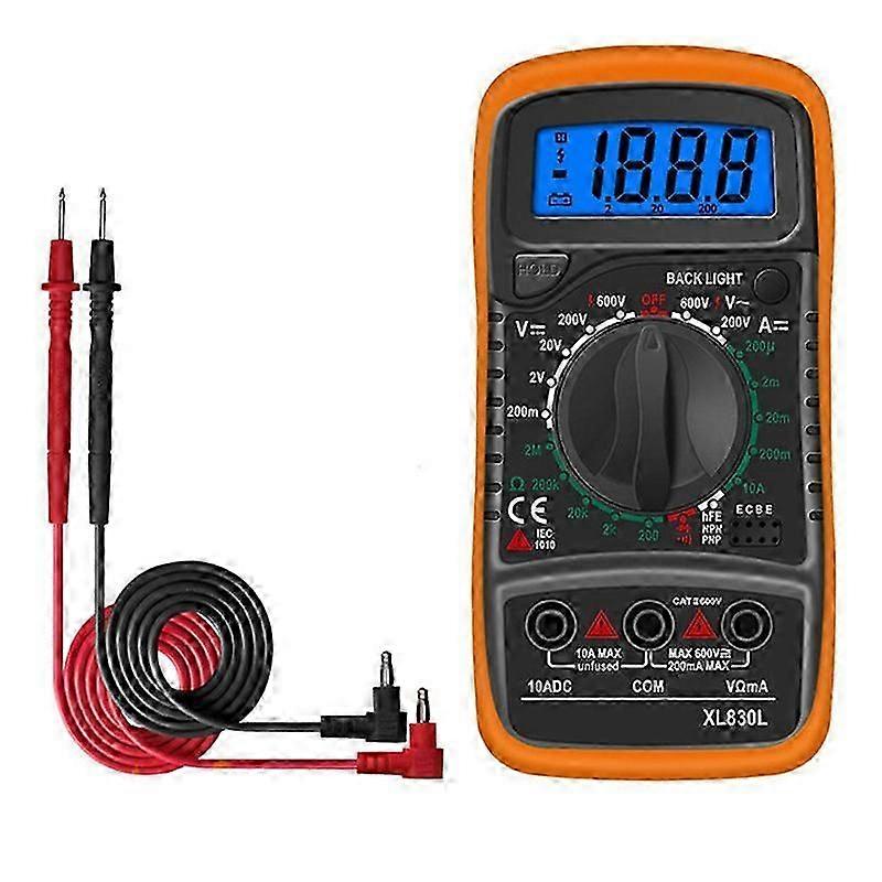 Xl830l Digital Multimeter 2000 Counts Mini Multimeter Battery Tester Current Voltage Ac Dc Resistance Buzzer Transistor Npn Pnp Voltmeter Ammeter With