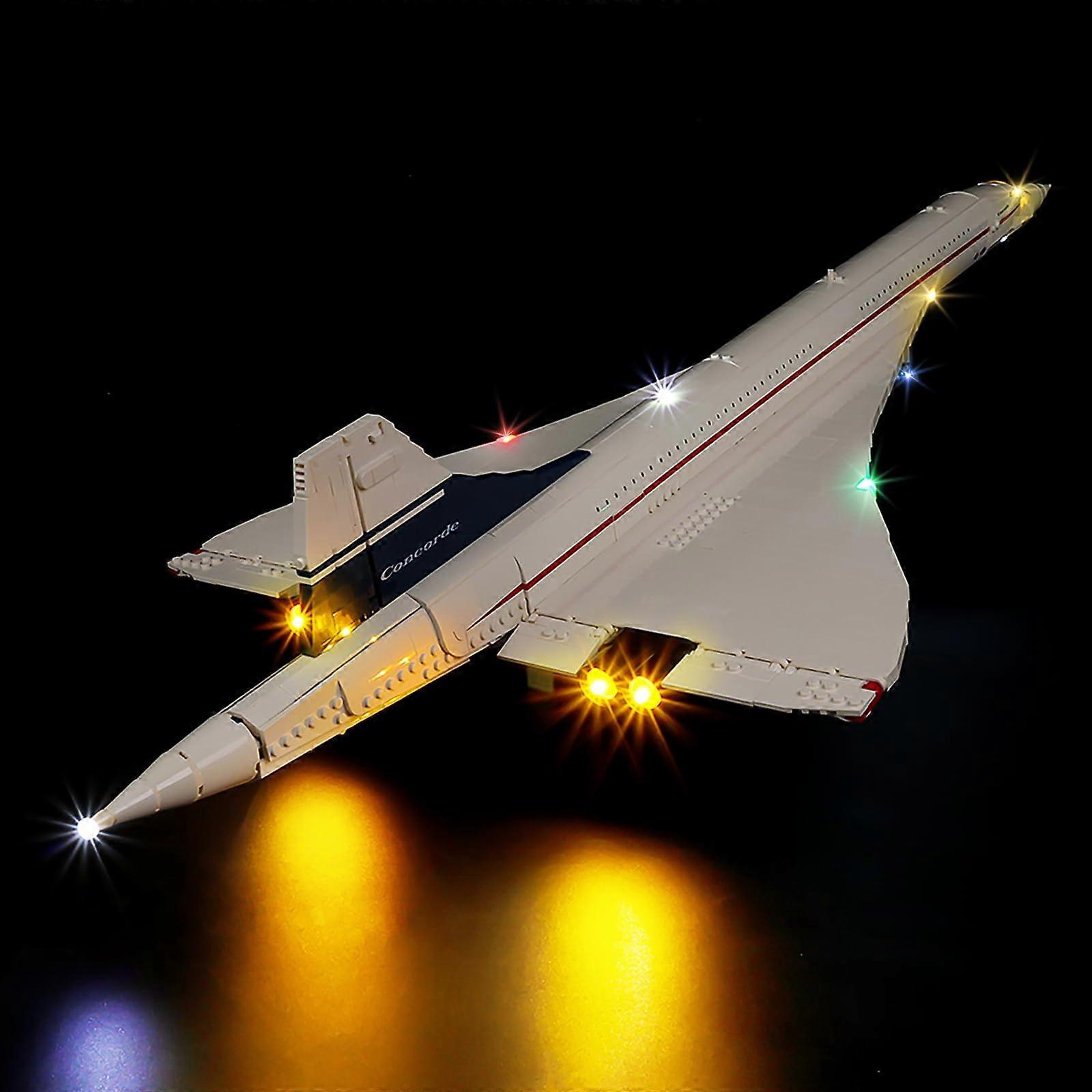 LED Lighting Kit for Lego Icons Airbus Concorde 10318, Compatible Building Light Set for Playset 10318, Easy Install