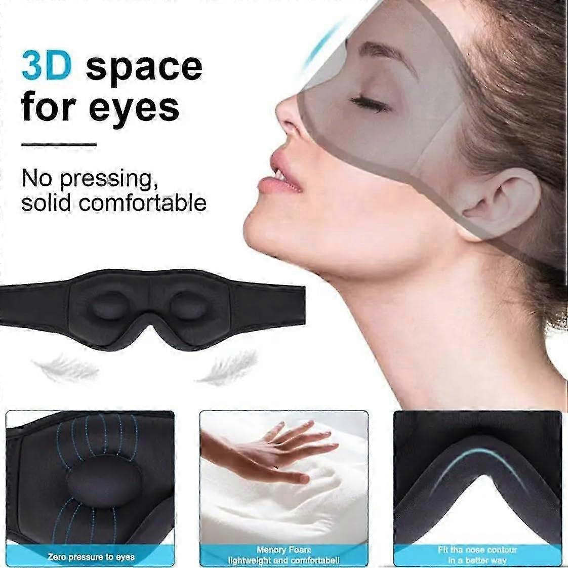 2025 Luxury Silk Sleep Mask for Better Sleep Soft and Comfortable Hypoallergenic Breathable 3D Contoured