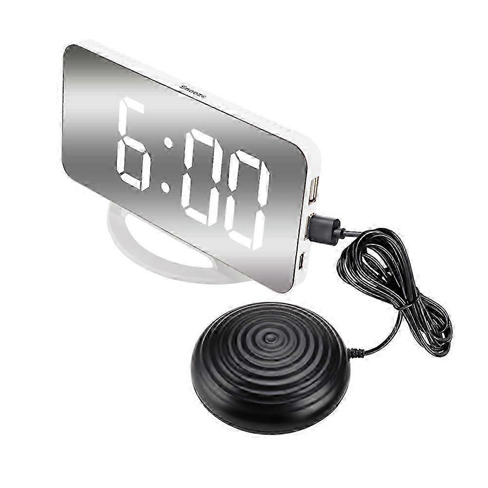 Digital Alarm Clock for Heavy Sleepers with LED Display & Vibrator, 15.8X1.3X7.8CM