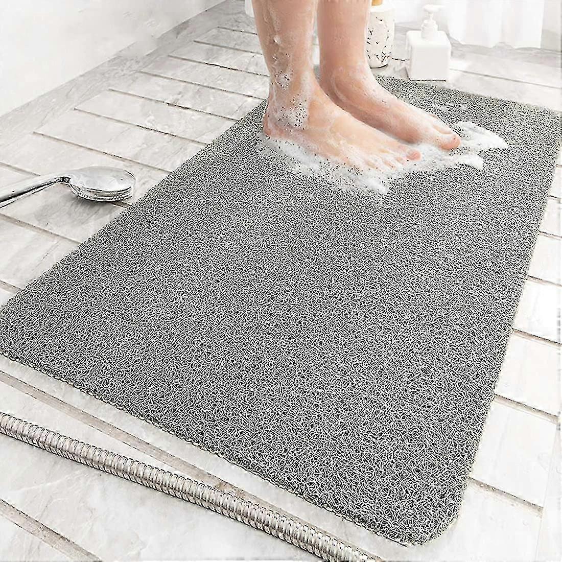 Shower Mat For Inside Shower, Loofah Bath Mat Non Slip Anti Mould Antibacterial Soft Pvc Bathtub Mat For Bathroom Wet Shower Areas