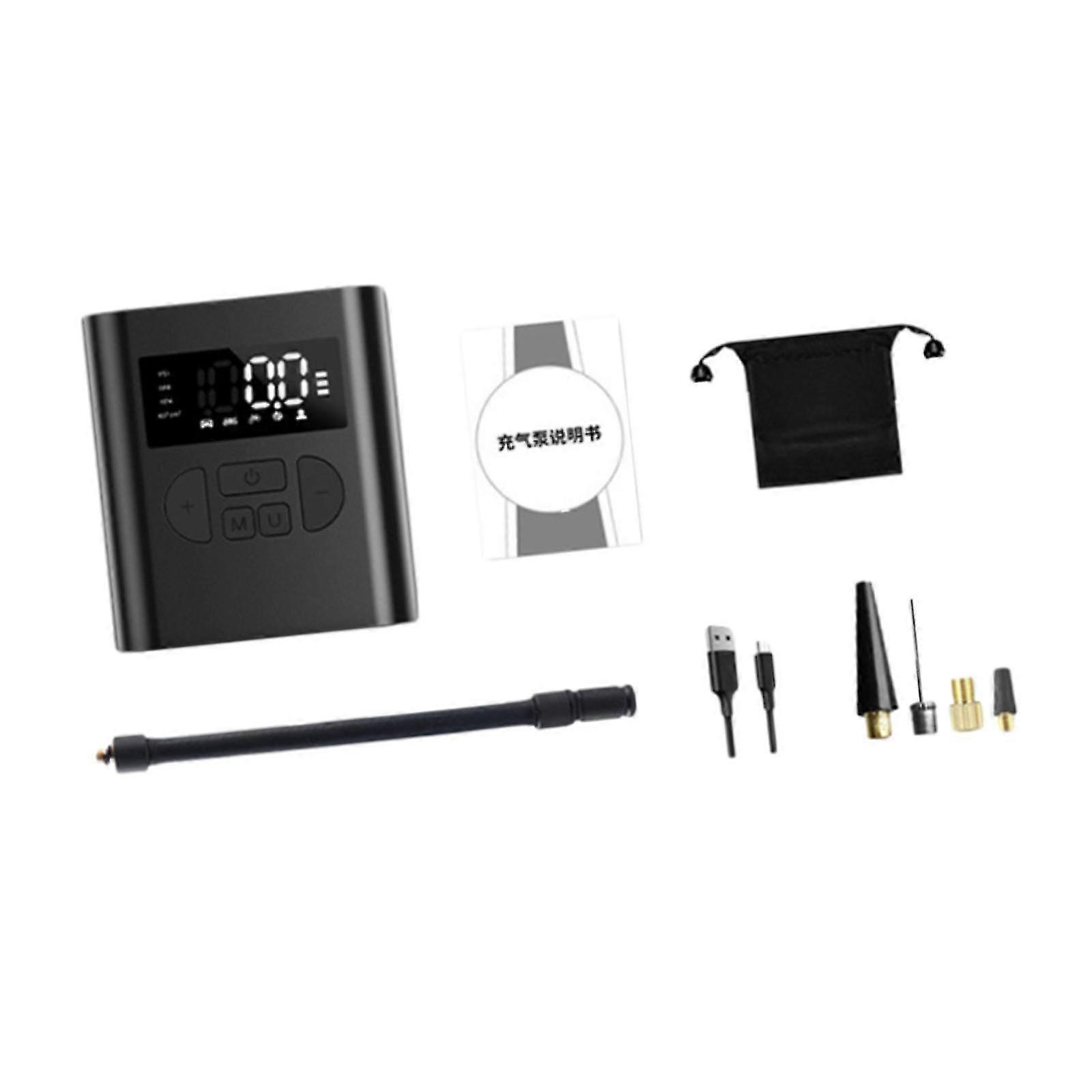 Gonfiatore portatile per pneumatici con luce per auto, bici e palla