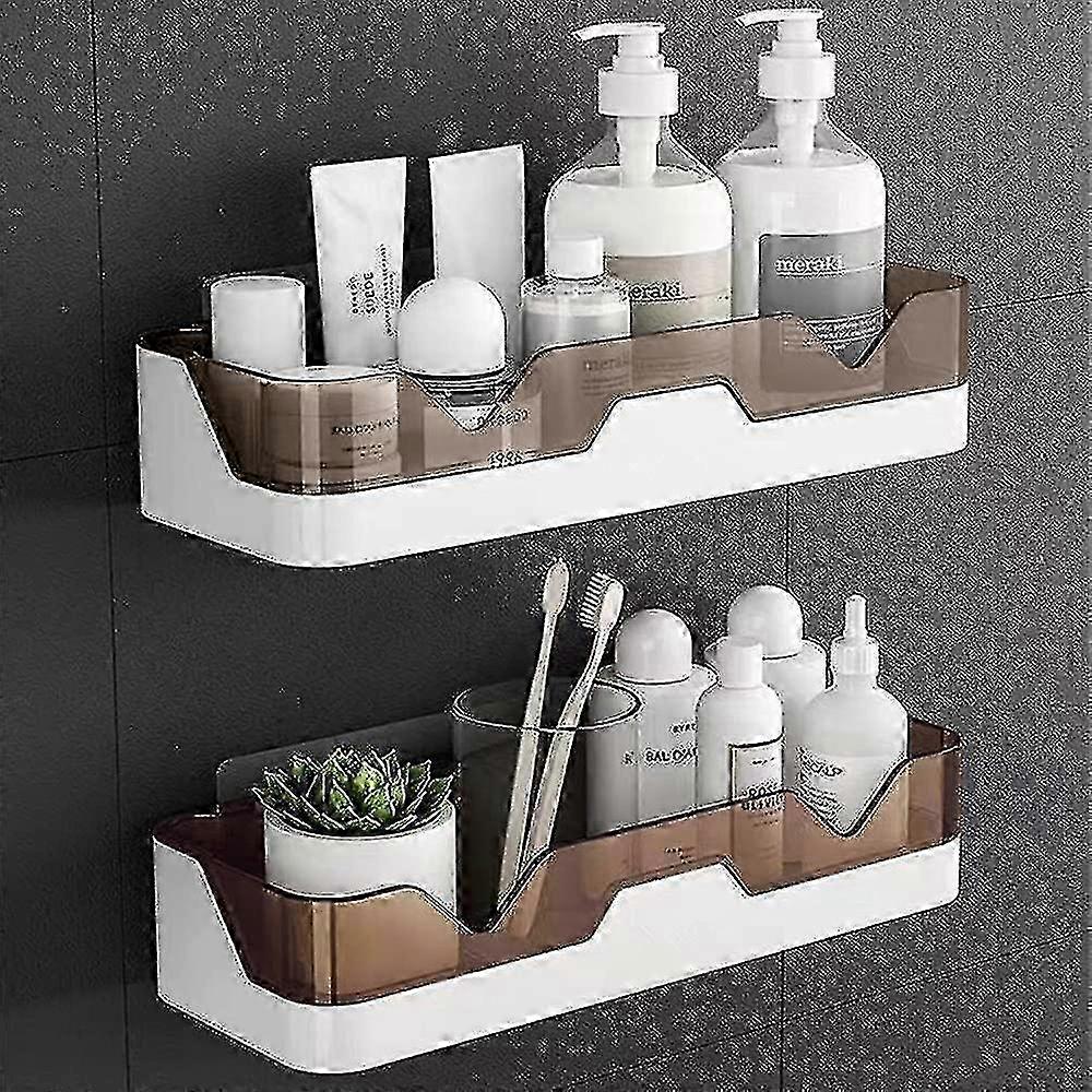 2パックウォールマウントシャワーキャディバスルームオーガナイザーシェルフキッチン&バス収納用