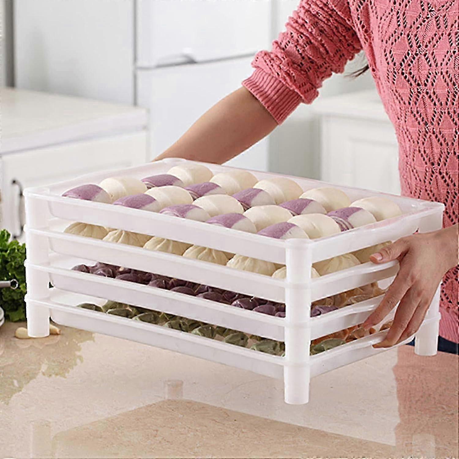 Food Storage Box Stackable Dumpling Tray For Kitchen S