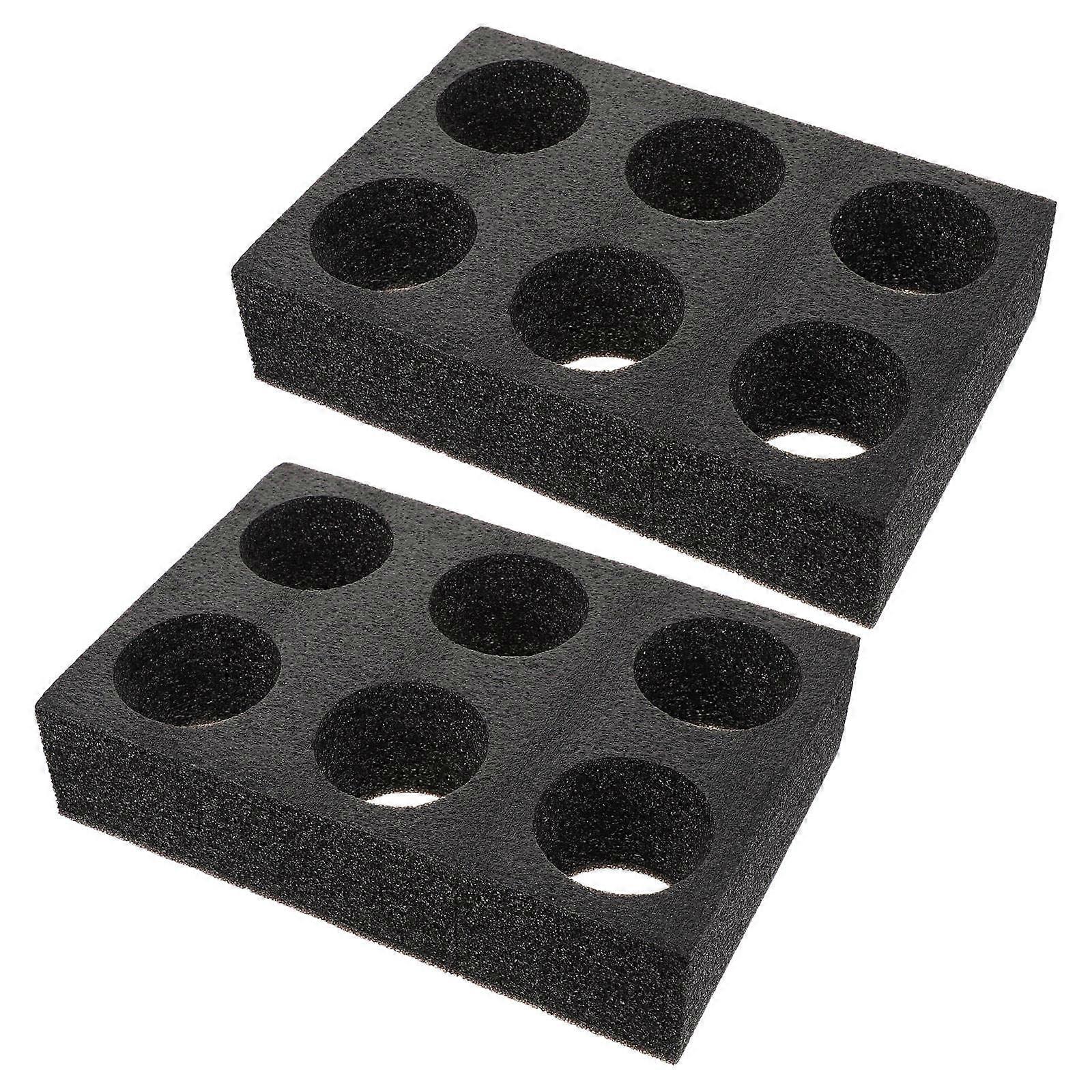 Black Pearl Wool Takeout Cup Trays for Home with 2Pcs Suitable for Hot and Cold Beverages