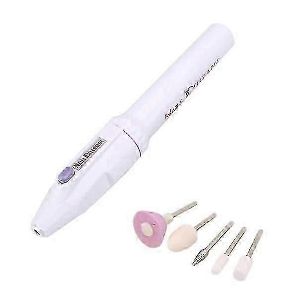 Electric Nail File - 5x Heads White