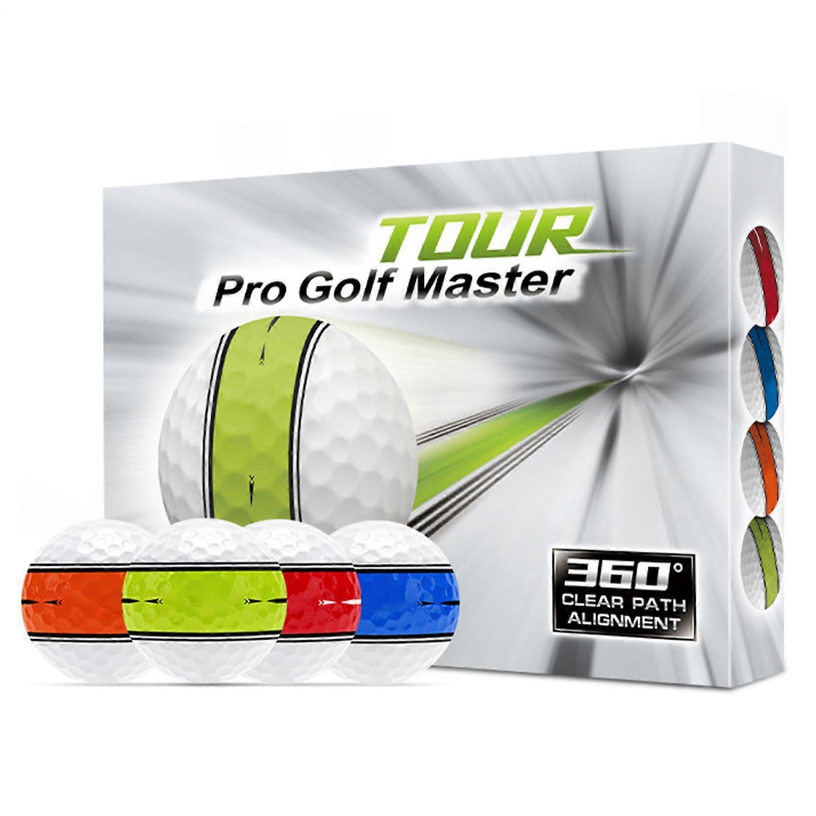 Colored Golf Balls Set of 12 with 360-Degree Putter Target System for Indoor and Outdoor Training