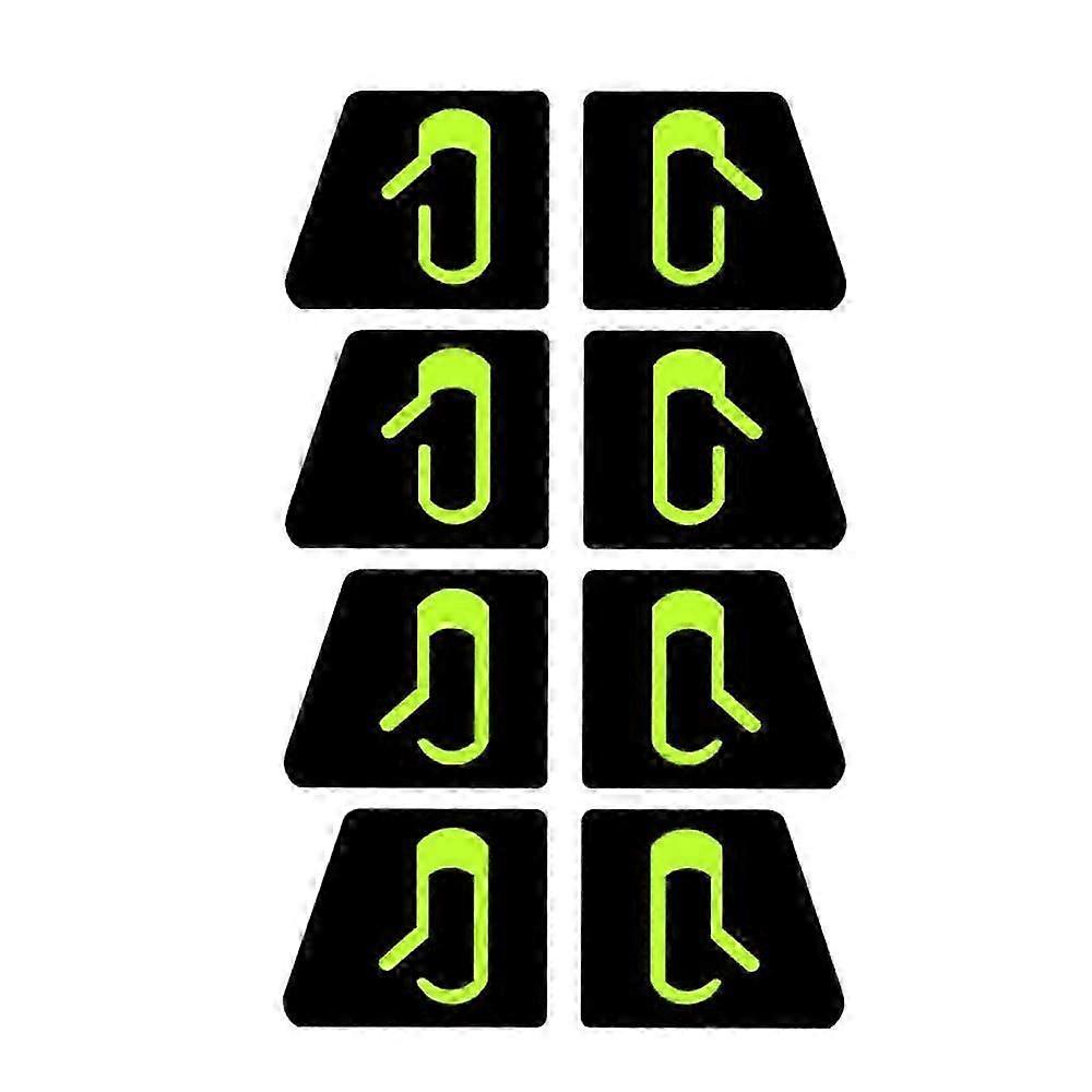 8Pcs/Set for Car Door Open Exit Sticker Luminous Button Sticker Kit bs