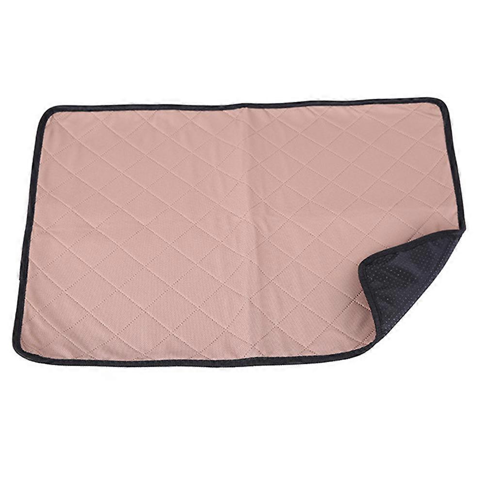 Pet Urine Pad Fast Absorbing Dog Crate Mat Washable Dog Pee Pad Indoor Use Beige Rectangular Anti-Slip 1Set