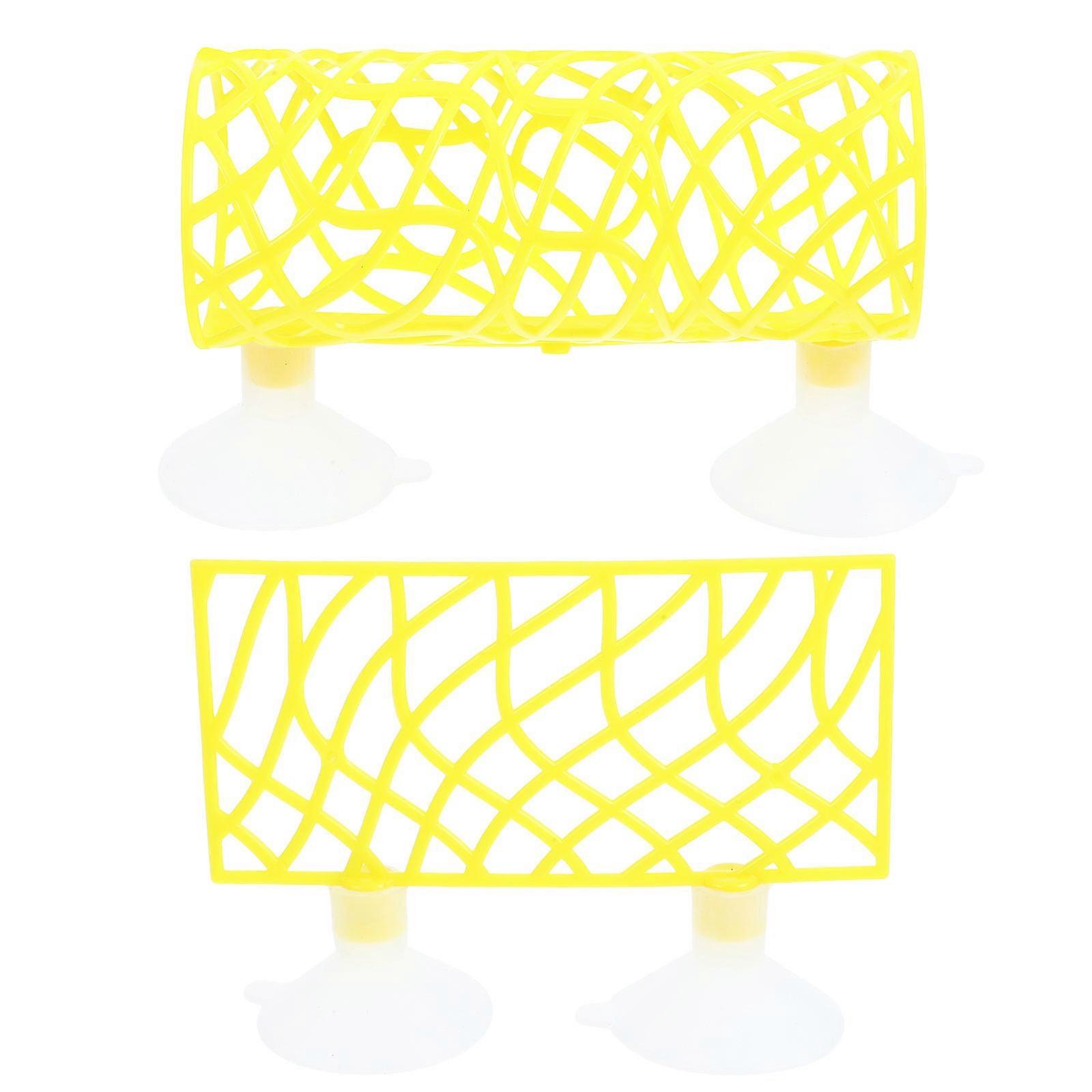 Betta Fish Tunnel Aquarium Decoration Resting Space Yellow 1Set
