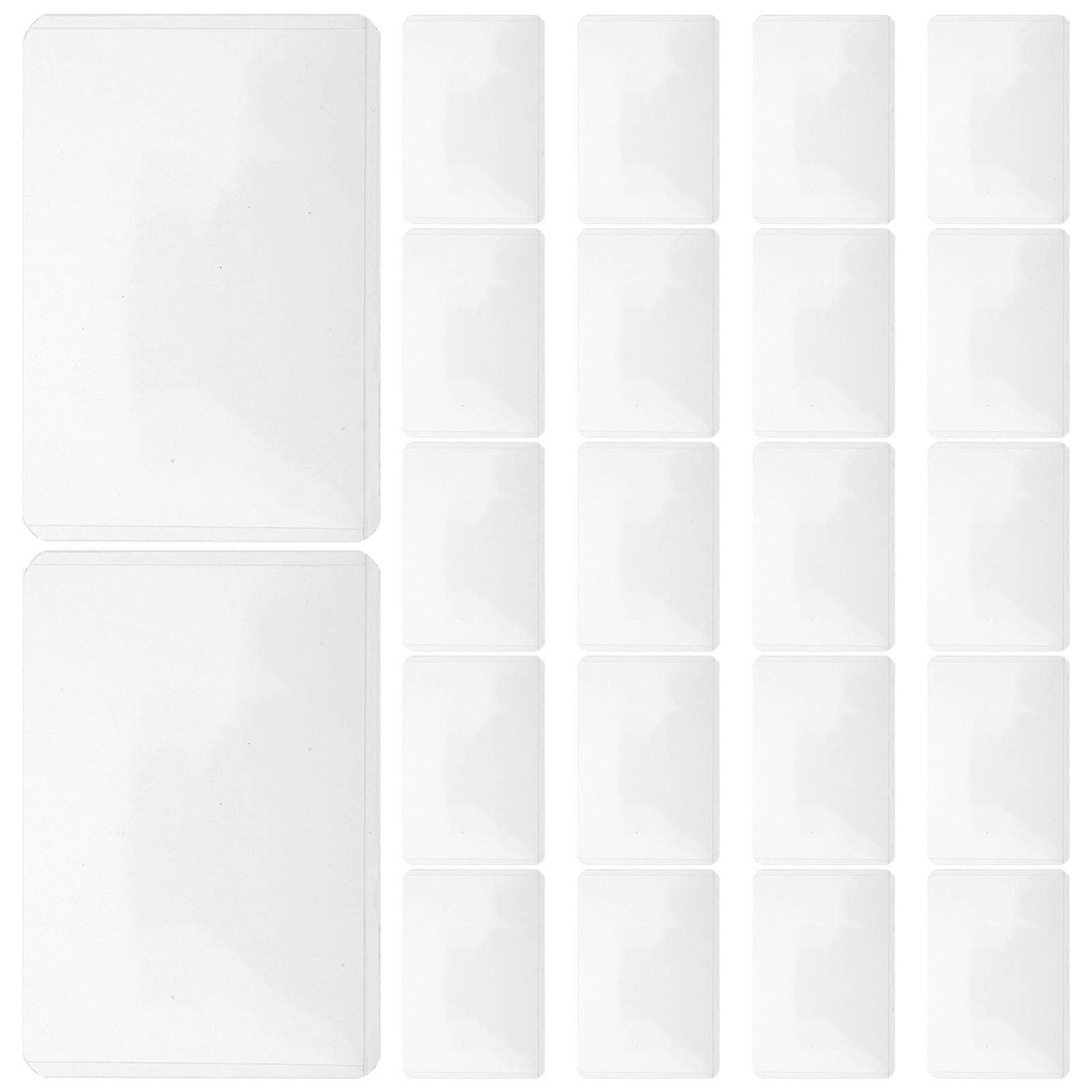 Clear Card Holder Hard Plastic Card Sleeves Rectangular For Game Cards Daily Use Moisture Resistance 25Set