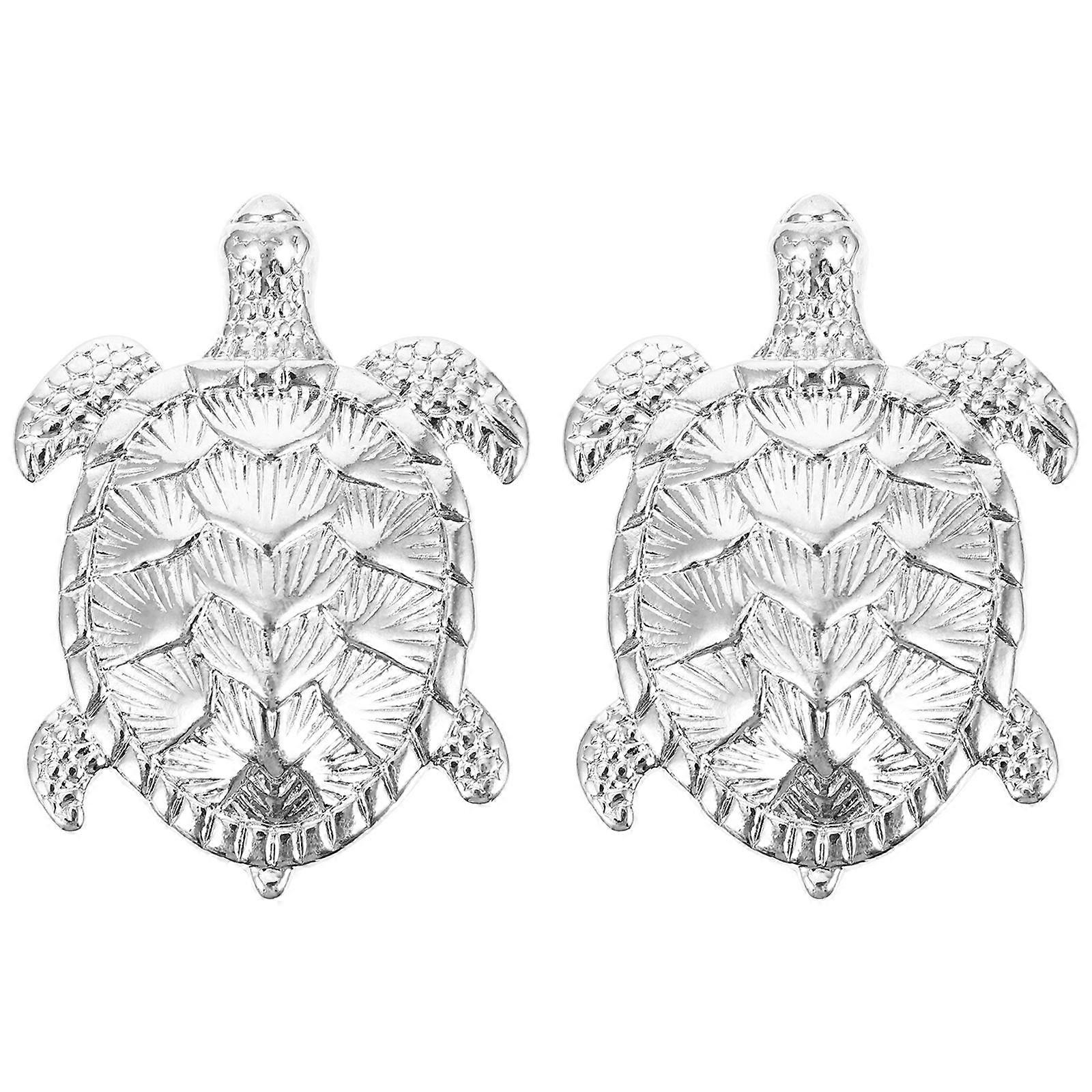 Decorative Wardrobe Knobs Cartoon Design Turtle Shaped Cabinet Door Pull 2Pcs