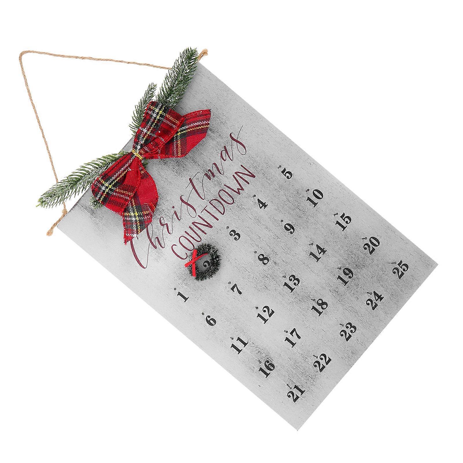 Hanging Countdown Calendar Blocks Christmas Home Decor Multi 40.00X26.70X2.00CM December 1Pack