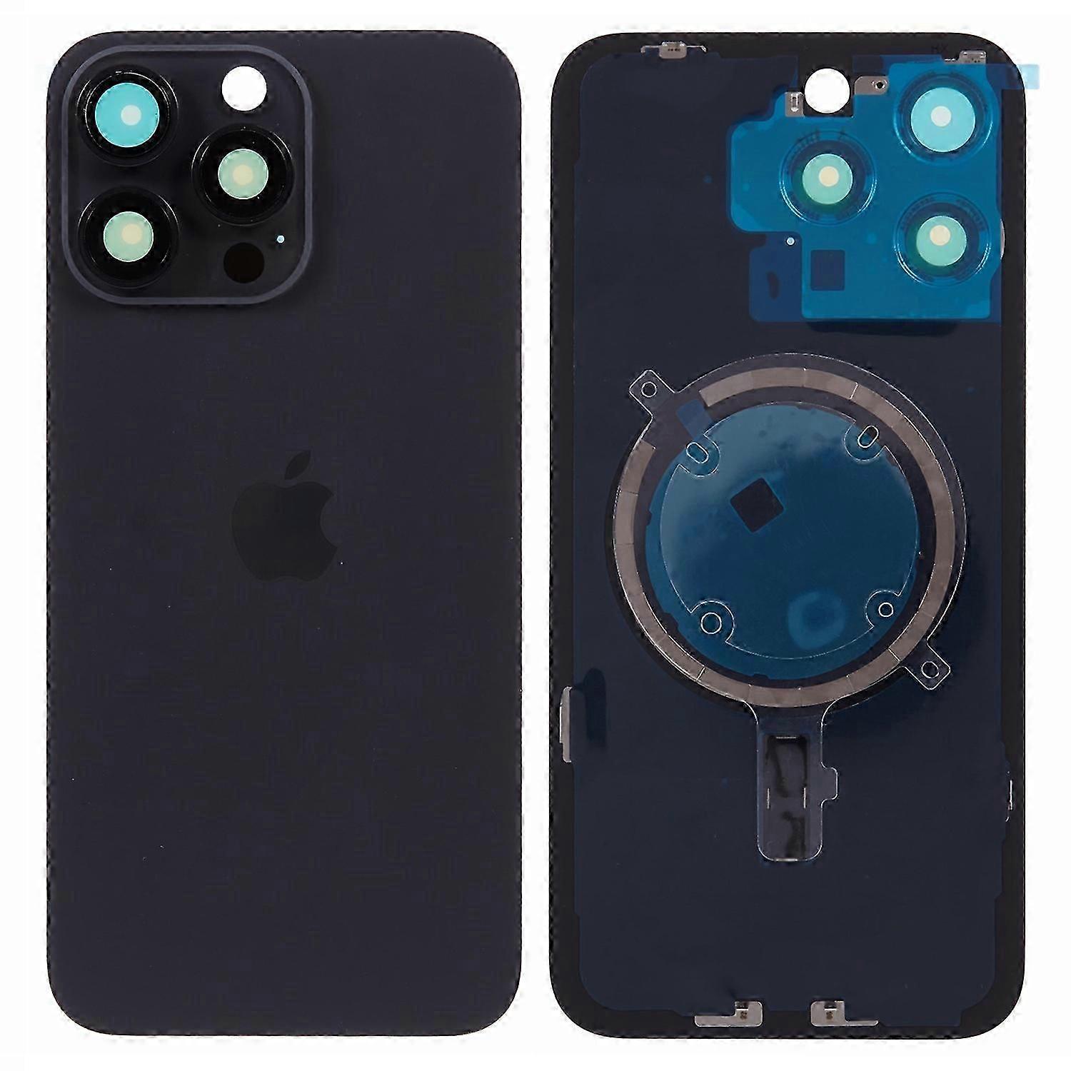 Type C For iPhone 15 Pro Battery Housing with Bracket + Camera Lens Cover Replacement Part