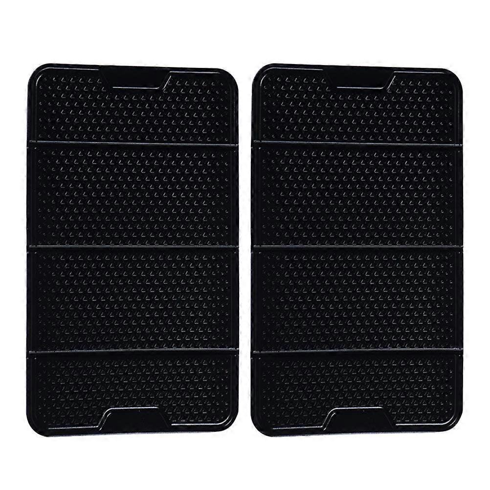 2pcs Foldable Car Dashboard Non Slip Silicone Pads Durable Temperature Resistant Auto Mat Organizer For Phone Keys Glasses Wallet Reusable And Easy