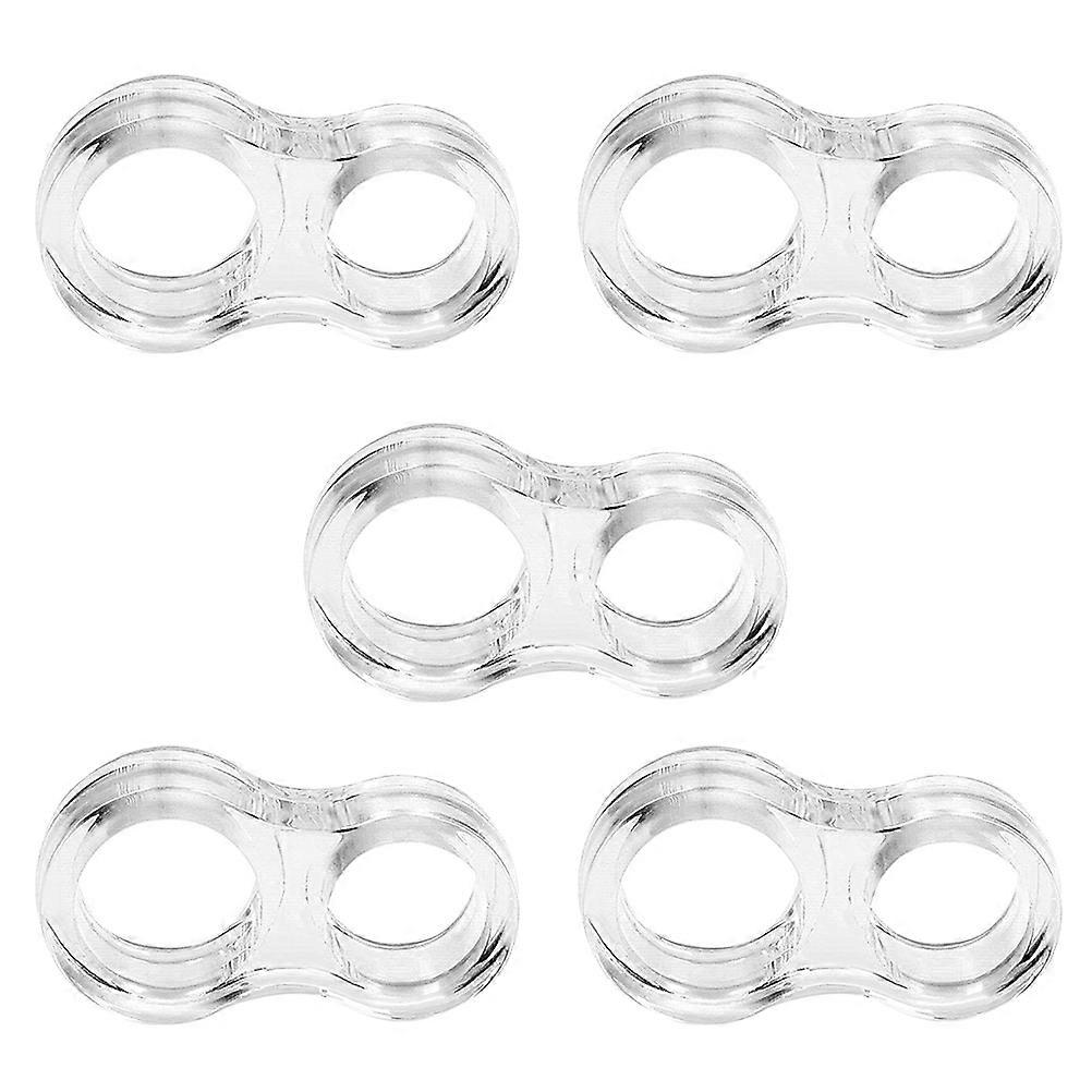 Wall Protection Clear Door Knob Buffer Rings Transparent 5Pcs