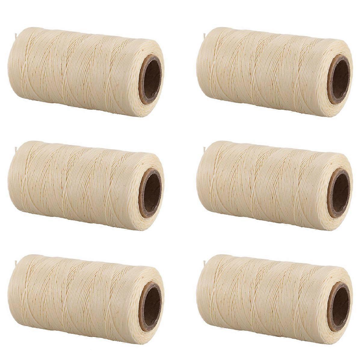 260M 150D 1MM Leather Wax Thread Hand needle Cord Cream-Coloured