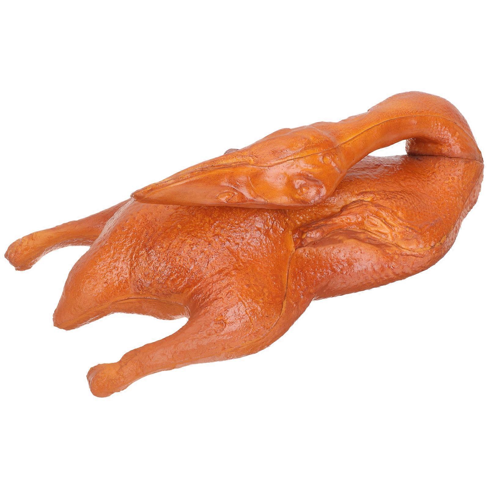 Artificial Food Roasted Duck Model for Decor One Piece Yellow PVC Simulation
