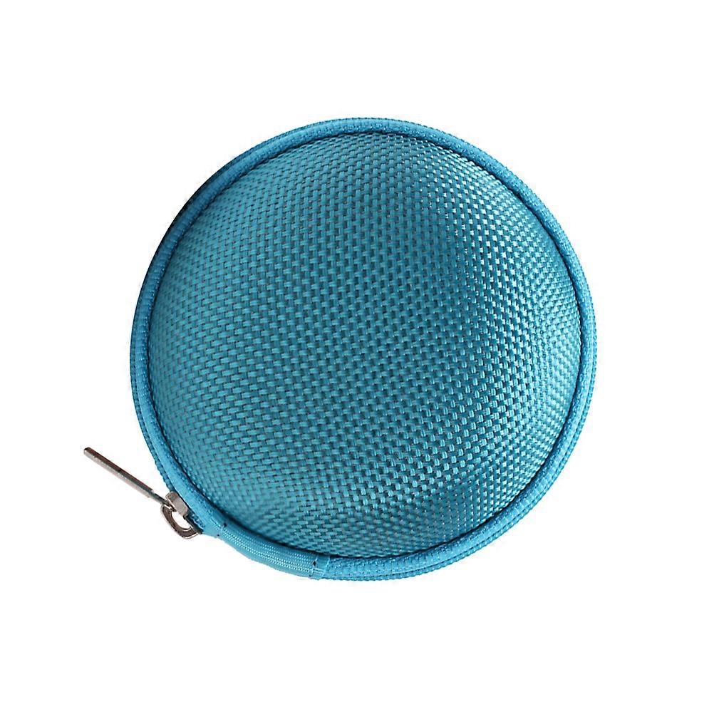 Convenient Earphone Bag Portable Protective Zipper Hard Case for Smart Speaker Sky 8.00X8.00X5.00CM 1Pcs