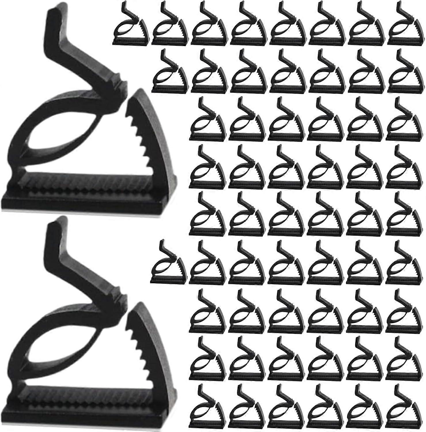 60pcs Cable Clips Adjustable Nylon Cable Holder Self-Adhesive Cord Organizer Multipurpose Cord Clips Ideal for String Lights Electrical Cables