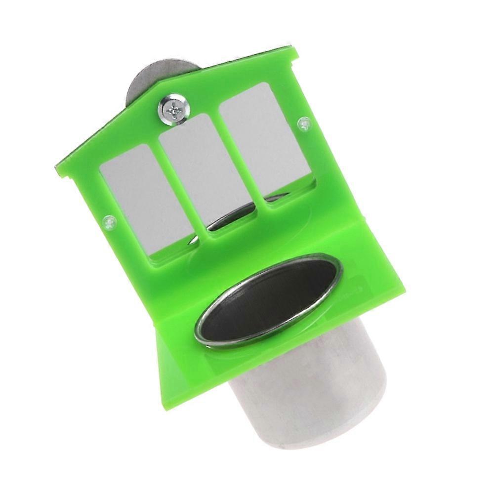 Bird Mirror Parrot Toy Mirror and Bowl Stainless Steel Feeding Light Green M 1Set