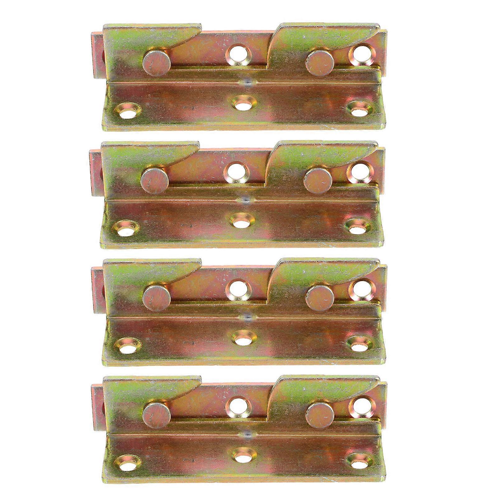 Bed Rail Bracket Frame Hardware Invisible Folding Hinge Bed Rail Connector Stable Support Furniture Fastening Accessory 4Sets