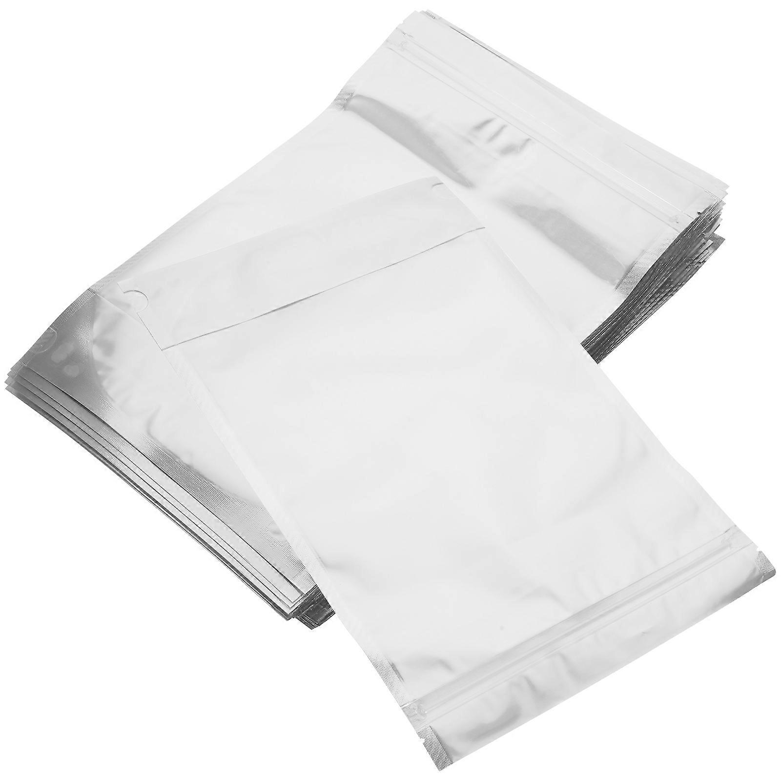 Easy Opening Closing Resealable Bags Food Storage Bags U Shaped 11.8X7.9X2.0in 50Pcs