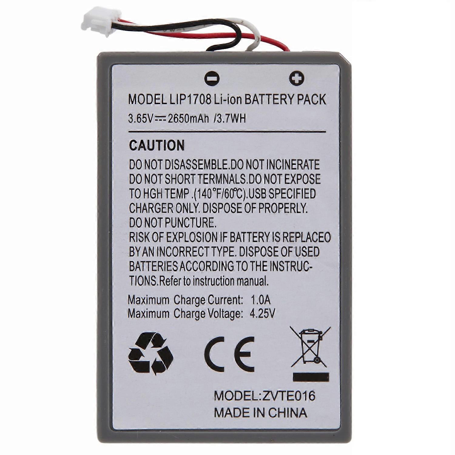 For Sony Playstation 5 3.65V 2650mAh Rechargeable Li Polymer Battery Assembly Part (Encode: LIP1708)