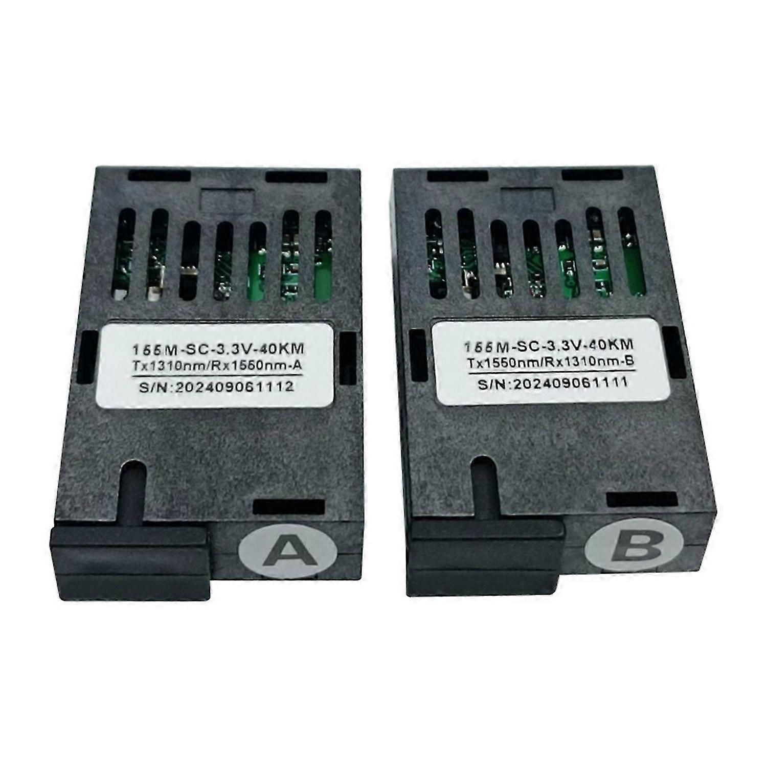 2 Paare 1X9 Transceiver 155Mb/s SC Singlemode Simplex Faser 1310/1550nm 40km 3,3V Megabit 1Port Opti