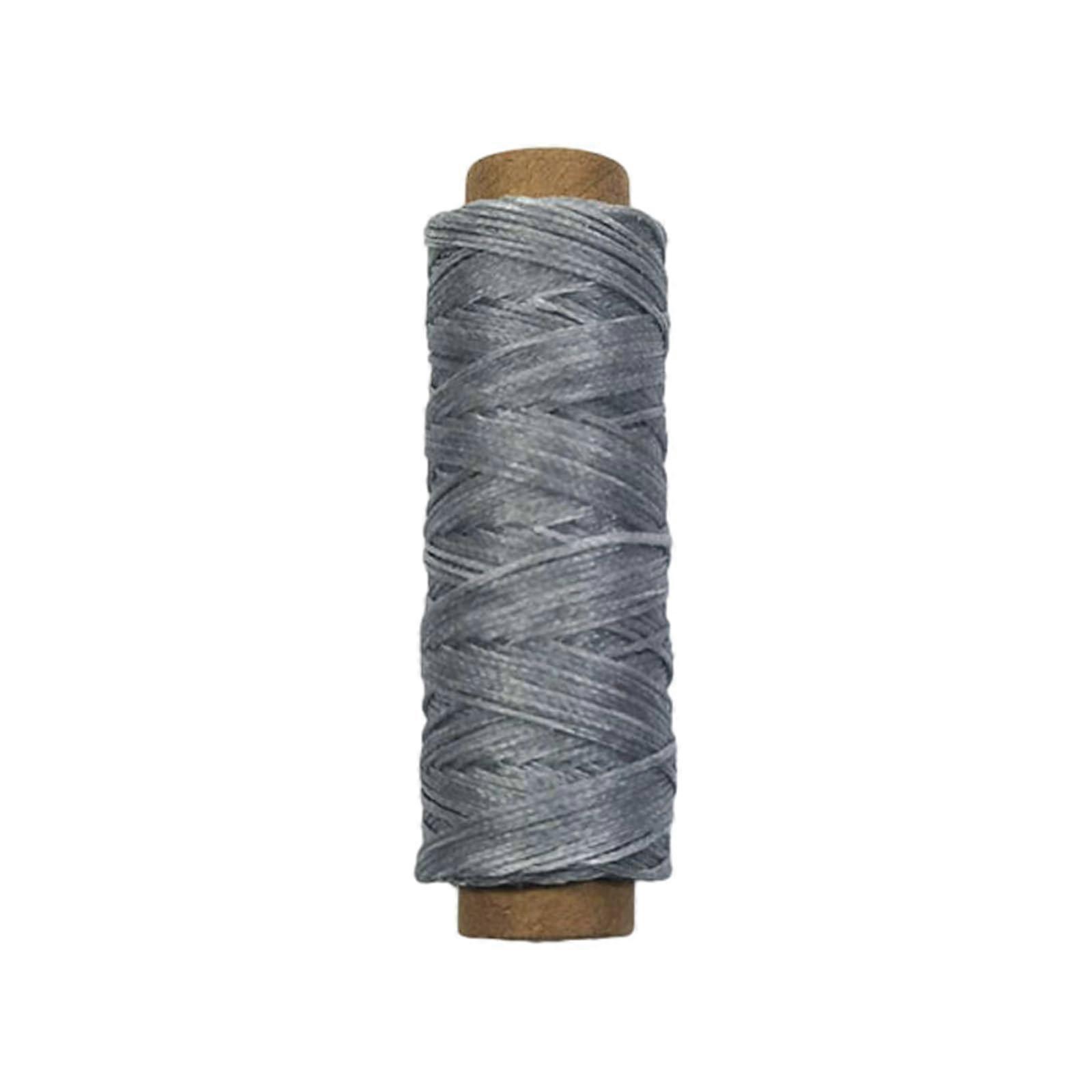 50m 0.8mm Thick Waxed Thread for Leather Sewing, Durable Waxed Cord for Hand Stitching, DIY Craft Projects