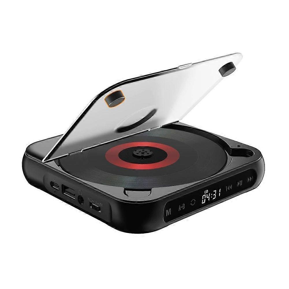Student Player Bluetooth Audio Car Disc Player Repeater Player Study Bluetooth Black 1pc