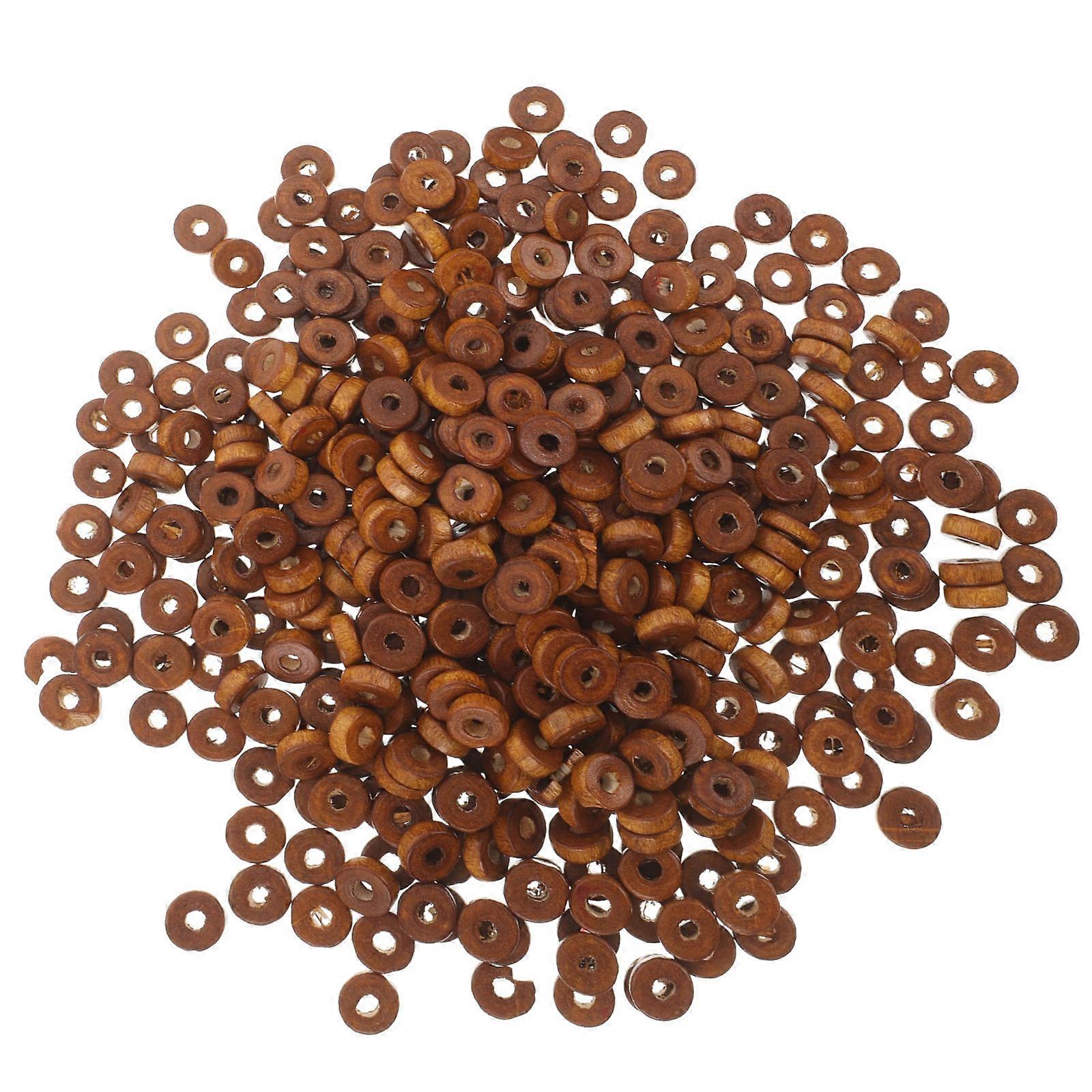 1000pcs Colored Flat Wood Beads for Jewelry Making DIY Crafts – Smooth Miniature Spacer Beads for Bracelets, Necklaces, Earrings & Handmade