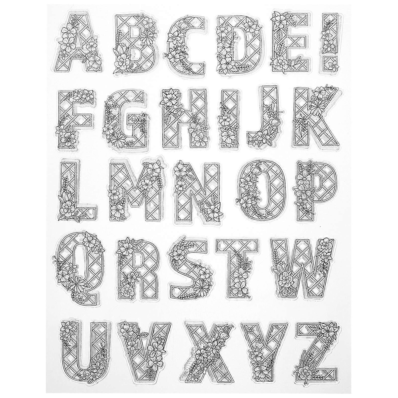 Alphabet Scrapbook Stamp Transparent Silicone Stamps for Crafting Durable Letter Stamps for DIY Projects Journals Scrapbooks