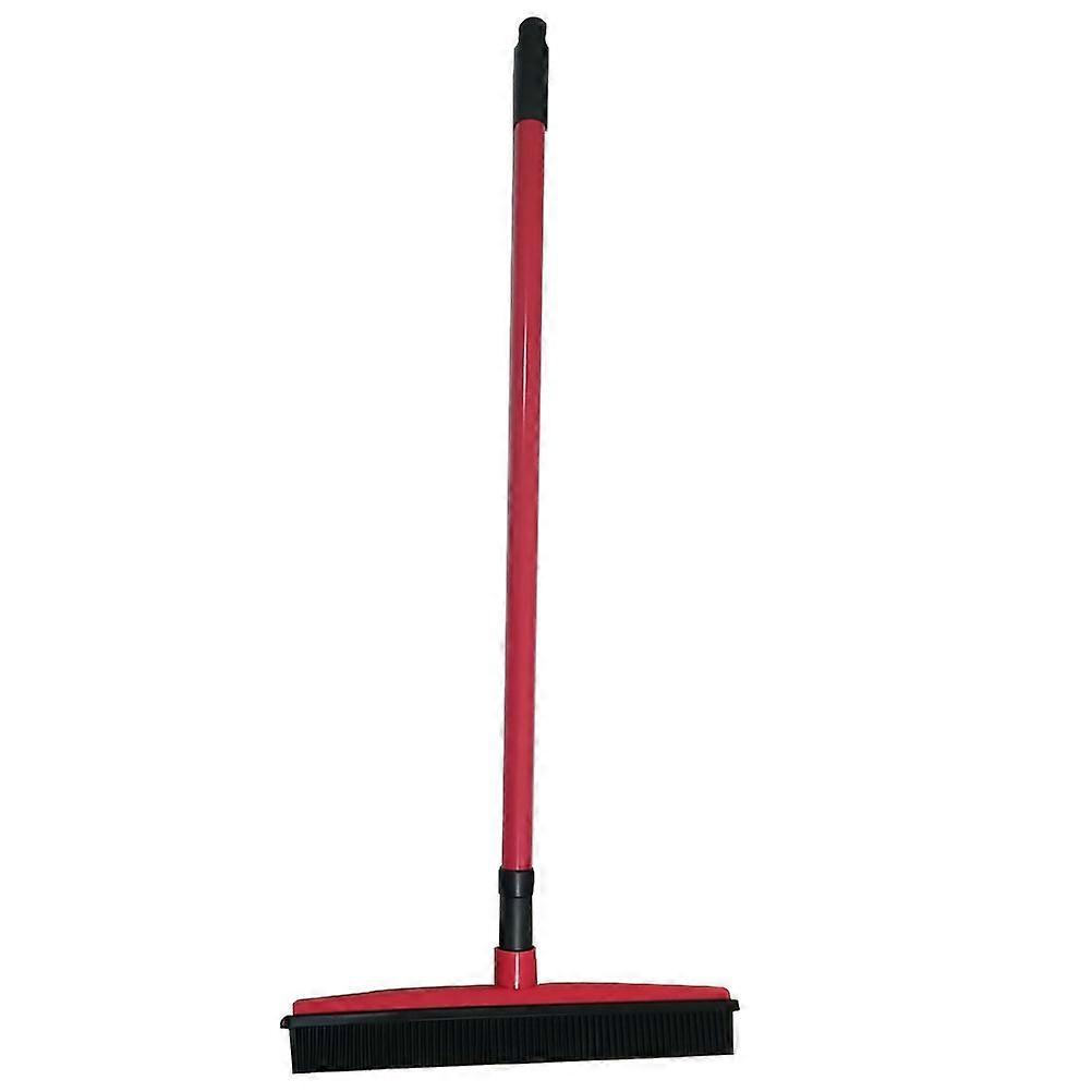 Carpet Brush for Hair Dog Hair Removal Broom Practical Long Handle 1Pack Red