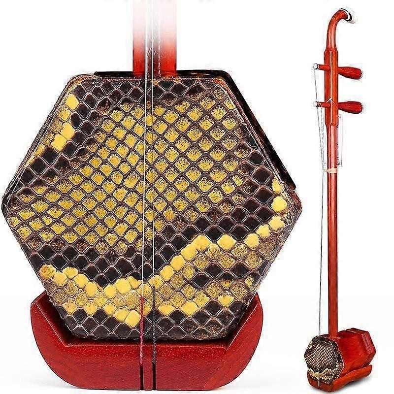 Erhu Chinese 2 String Violin Traditional Musical Instrument with Tuner and Box