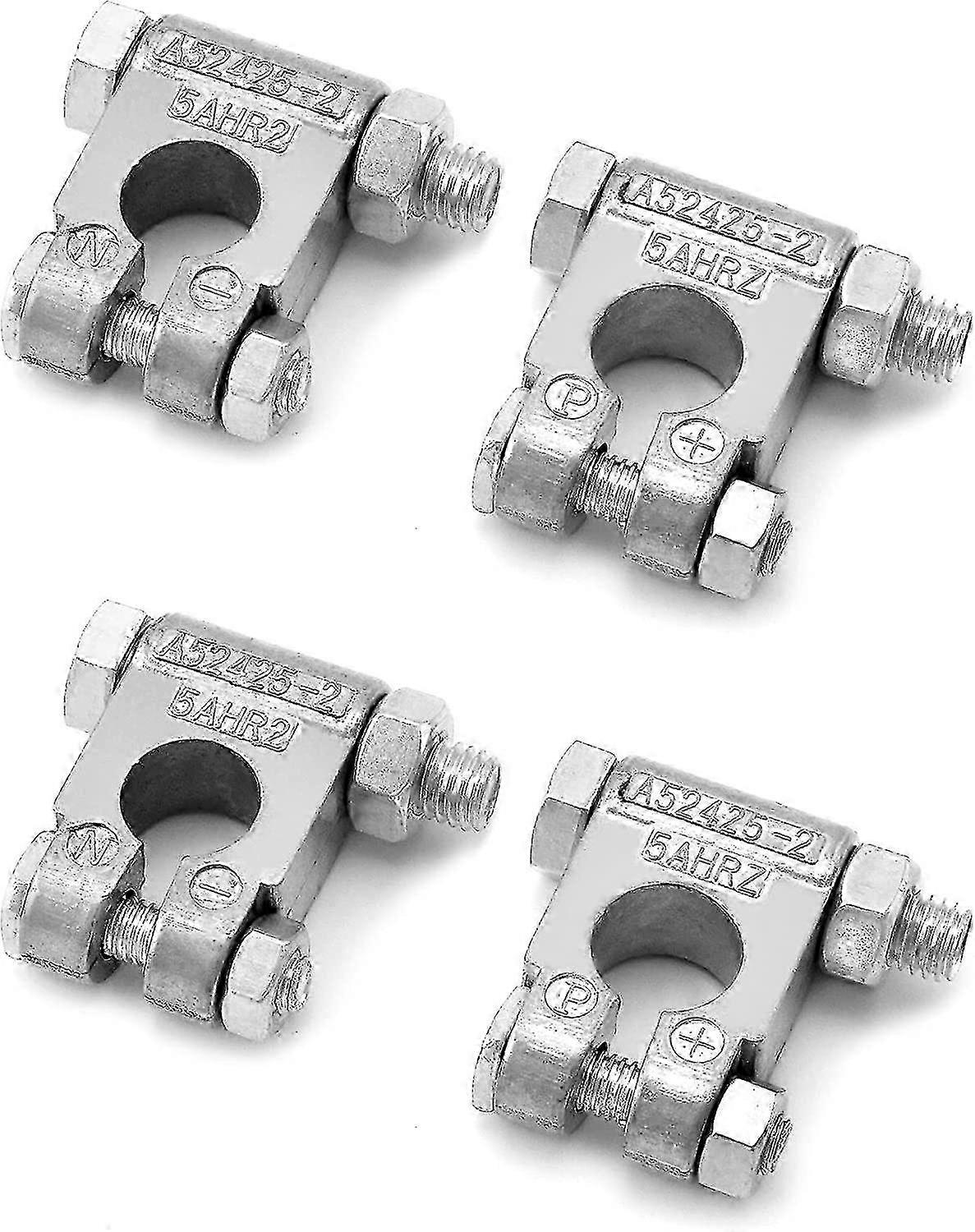 2-Pairs of Military-Spec Negative and Positive Top Post Battery Terminal Connectors
