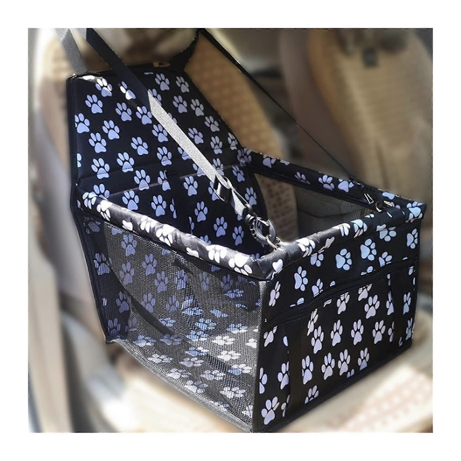 Dog Car Seat Cover Foldable Hammock Style Pet Travel Mat for Cats and Dogs, 40x30x25cm, Footprint Design