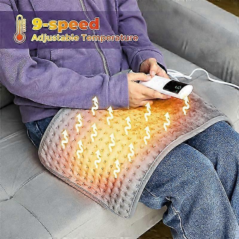 Timed Heating Pad, 9-Speed Temperature Adjustment, 4-Speed Warm Winter Insulation Blanket -EU Plug