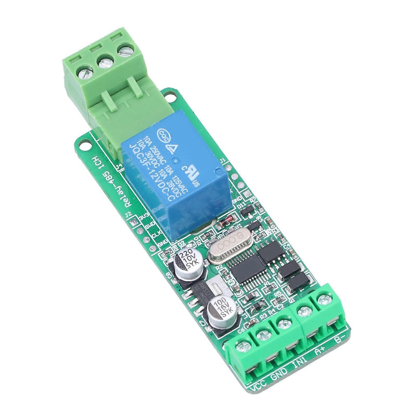 Relay Module Control Switch Board 1 Channel Input Output RS485 TTL Communication 12V