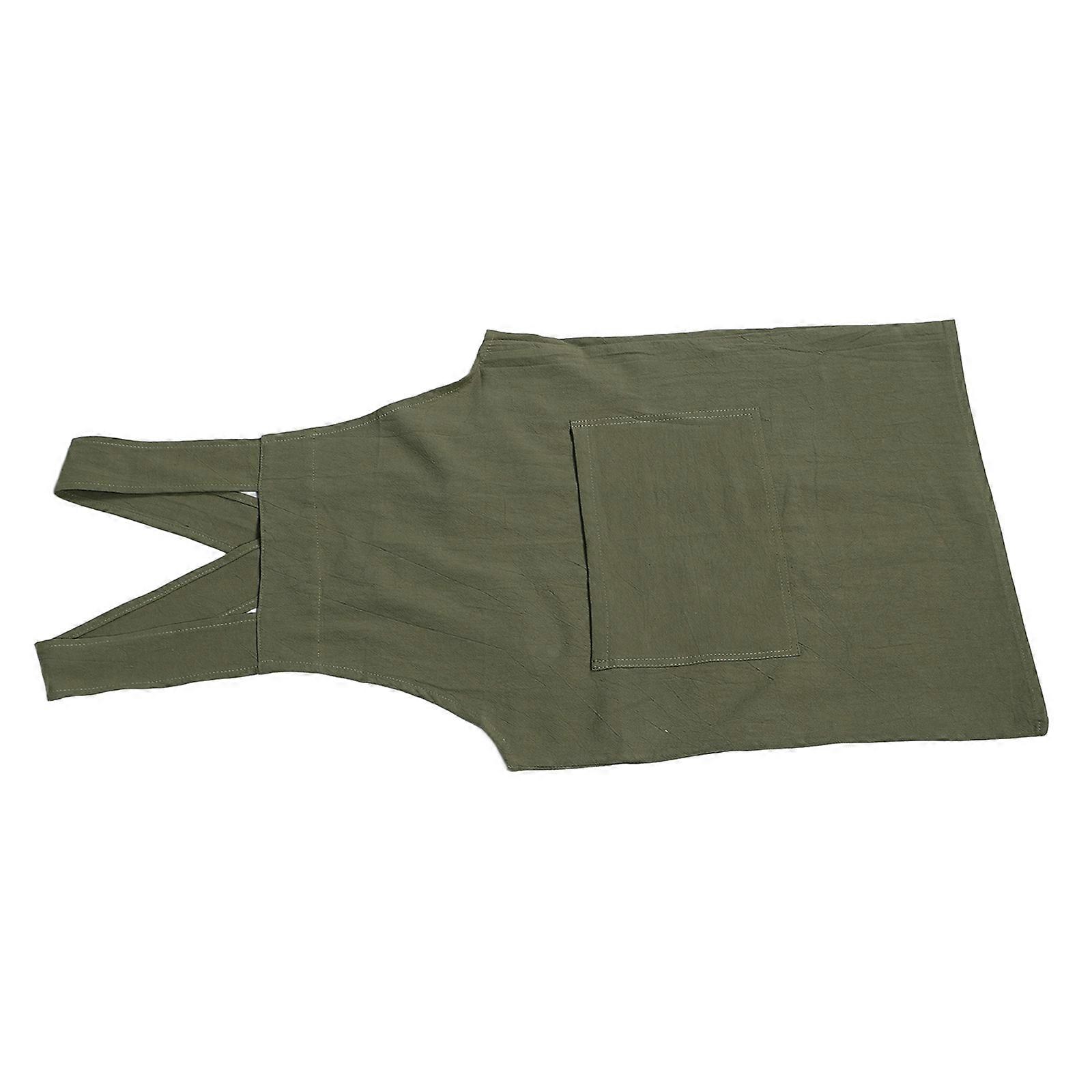 Here's a refined and engaging product description based on the title you provided:

 

**Oil Cotton Canvas Crossback Apron with Pockets – Perfect for