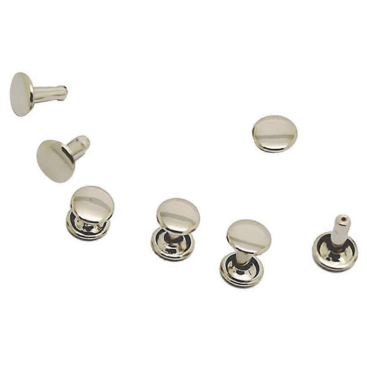 100 pcs DIY Rivet Rivet Rivet Metal Conseil - Argent