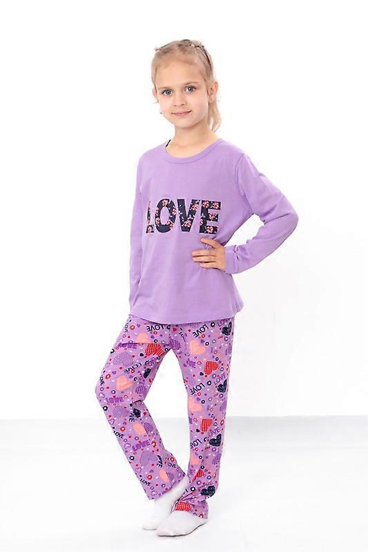 Lightweight Girls’ Pajama Set – Printed Top & Elastic Waist Pants, Any season,  HC 6347-002-33-5-1