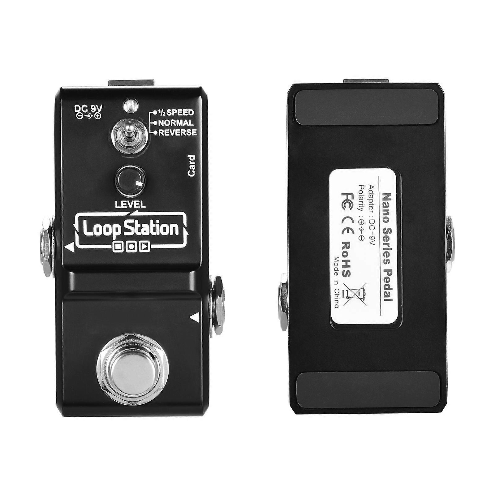 ammoon Loop Station Mini Guitar Looper Effect Pedal 10 Minutes Recording Time 3 Working Modes True Bypass Full Metal Shell with 1GB Memory Card