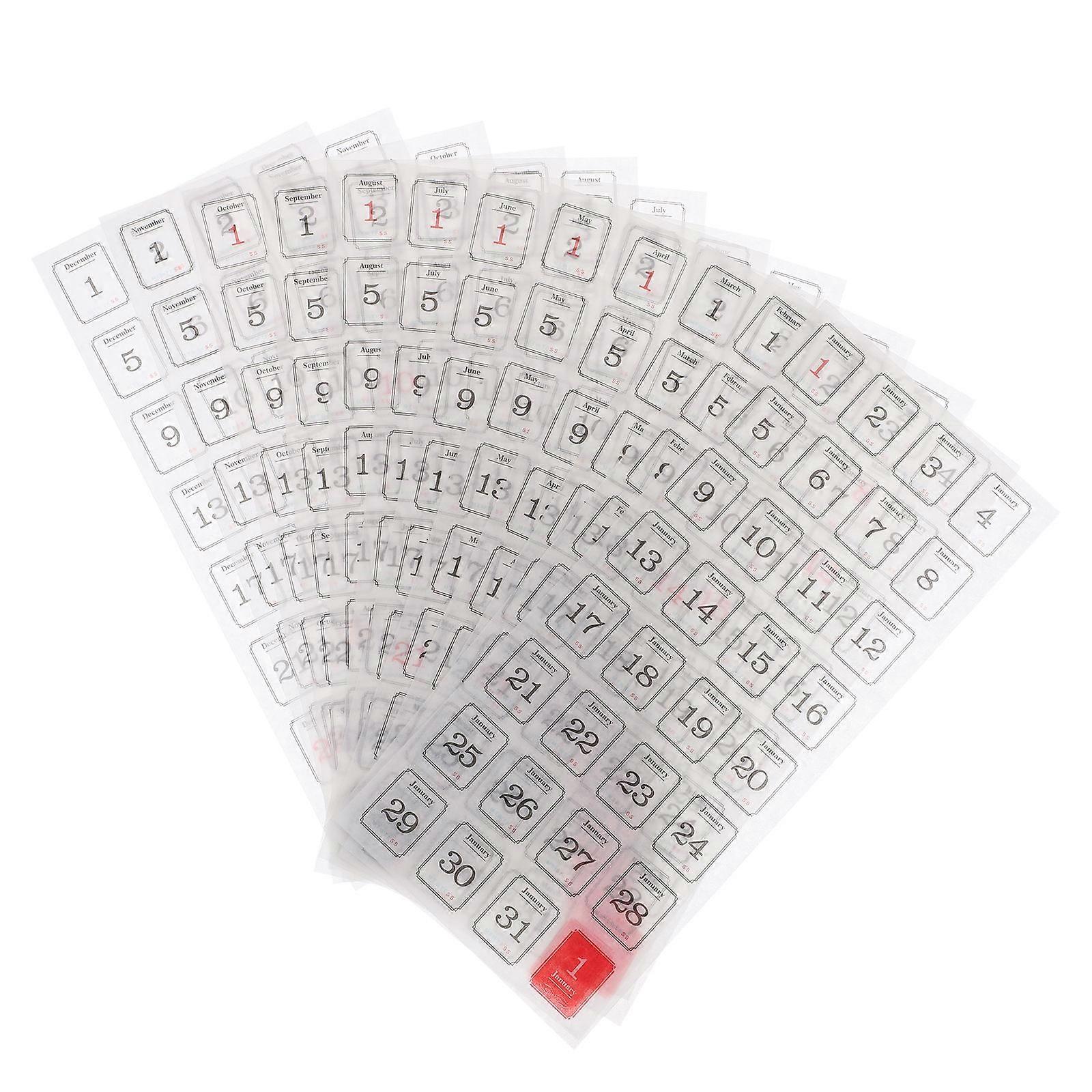 Multi Function Calendar Stickers Set – Date Labels for Daily/Monthly Planners, Scrapbooking & Custom Organization Tools