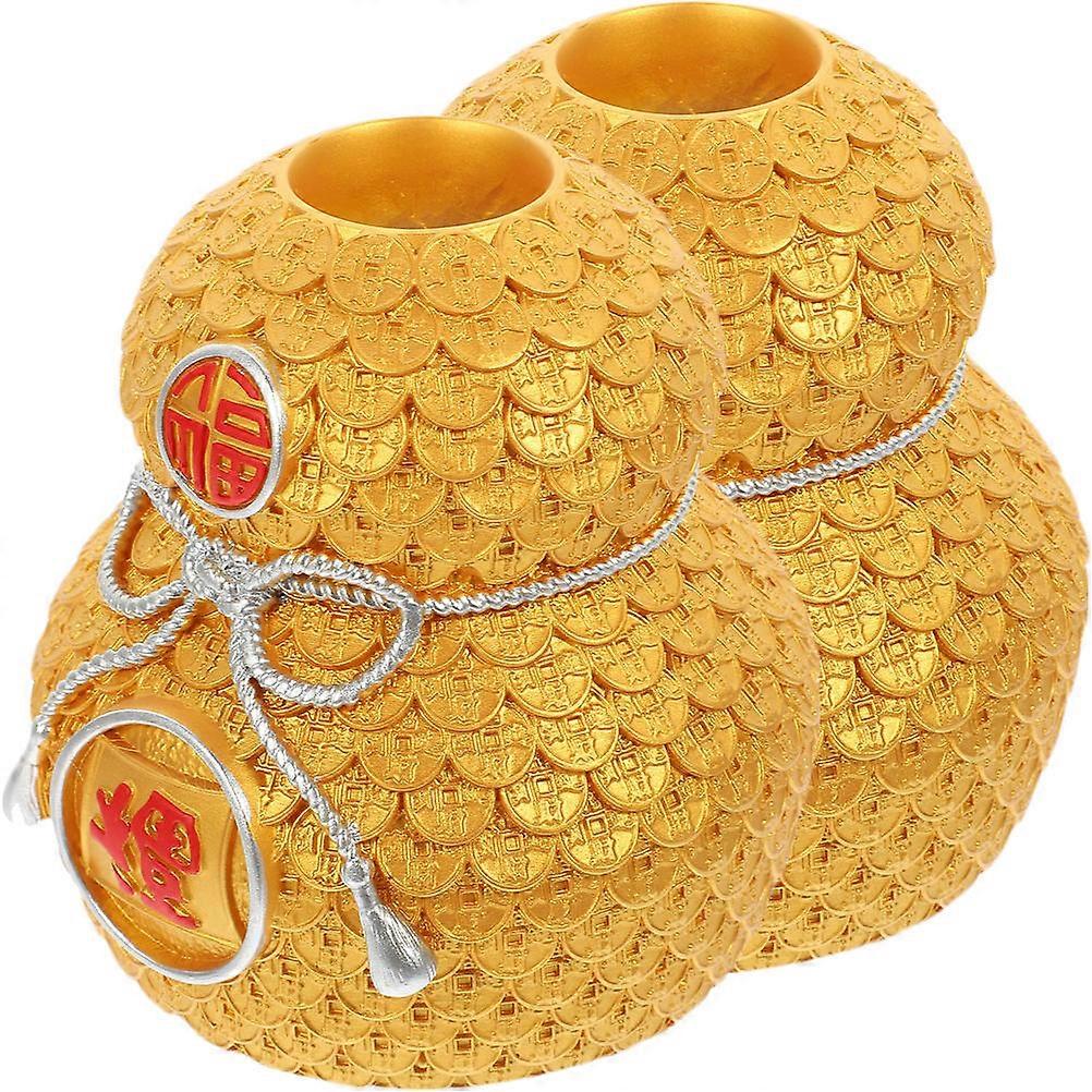 Abstract Statue Resin Gourd Craft Living Room Decoration Assorted Color 12*12*12.5cm 2Pcs